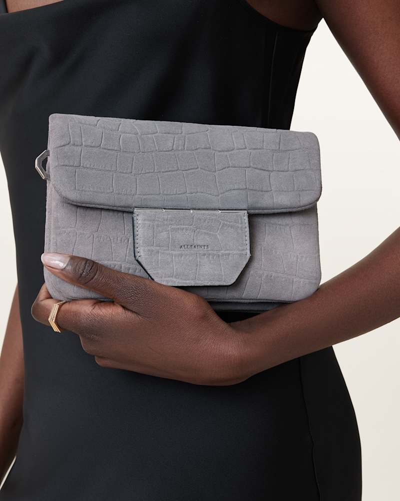 Jupiter Croc-Effect Leather Crossbody Bag