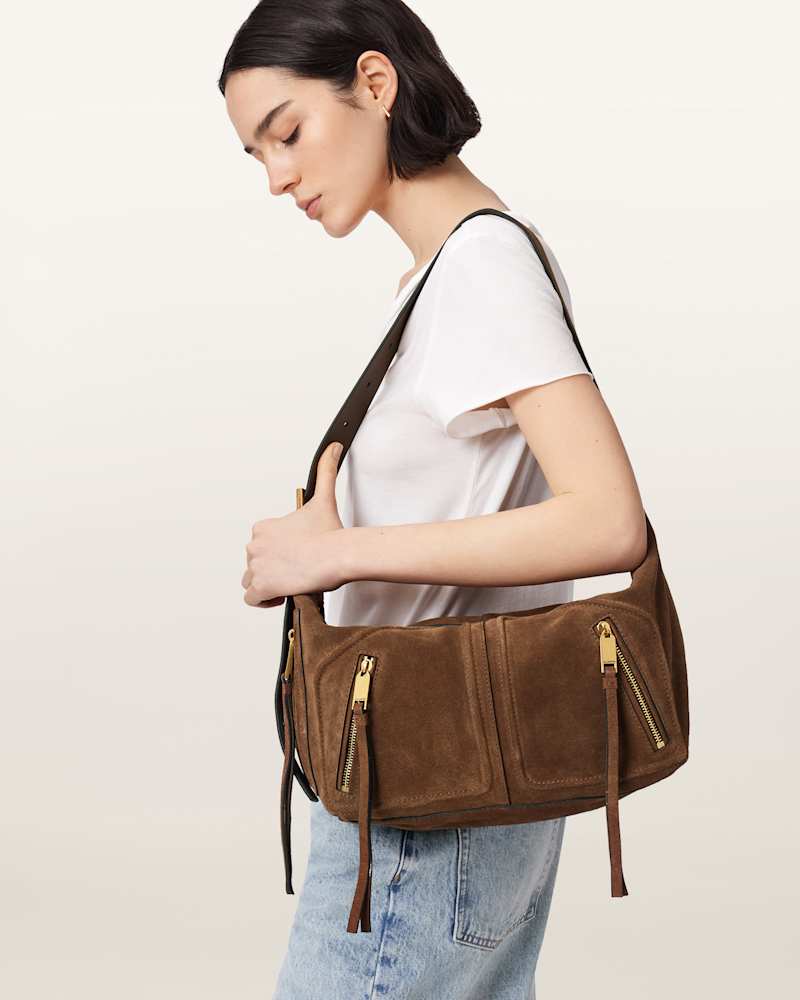 Jean Rey Suede Shoulder Bag