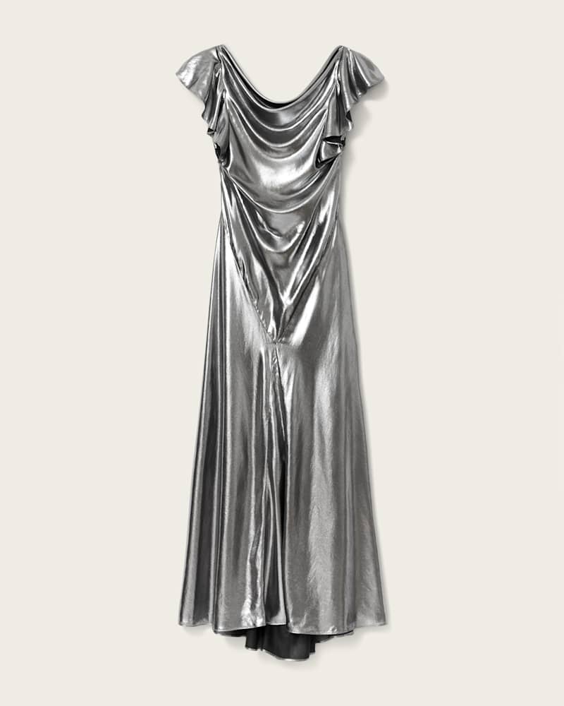 Flora Metallic Maxi Dress