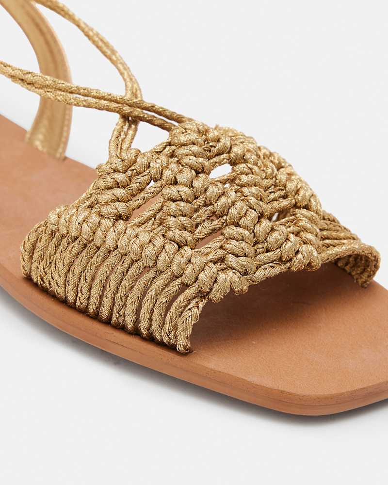 Donna Leather Rope Strappy Sandals