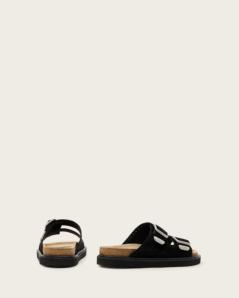 Randal Buckled Suede Sandals