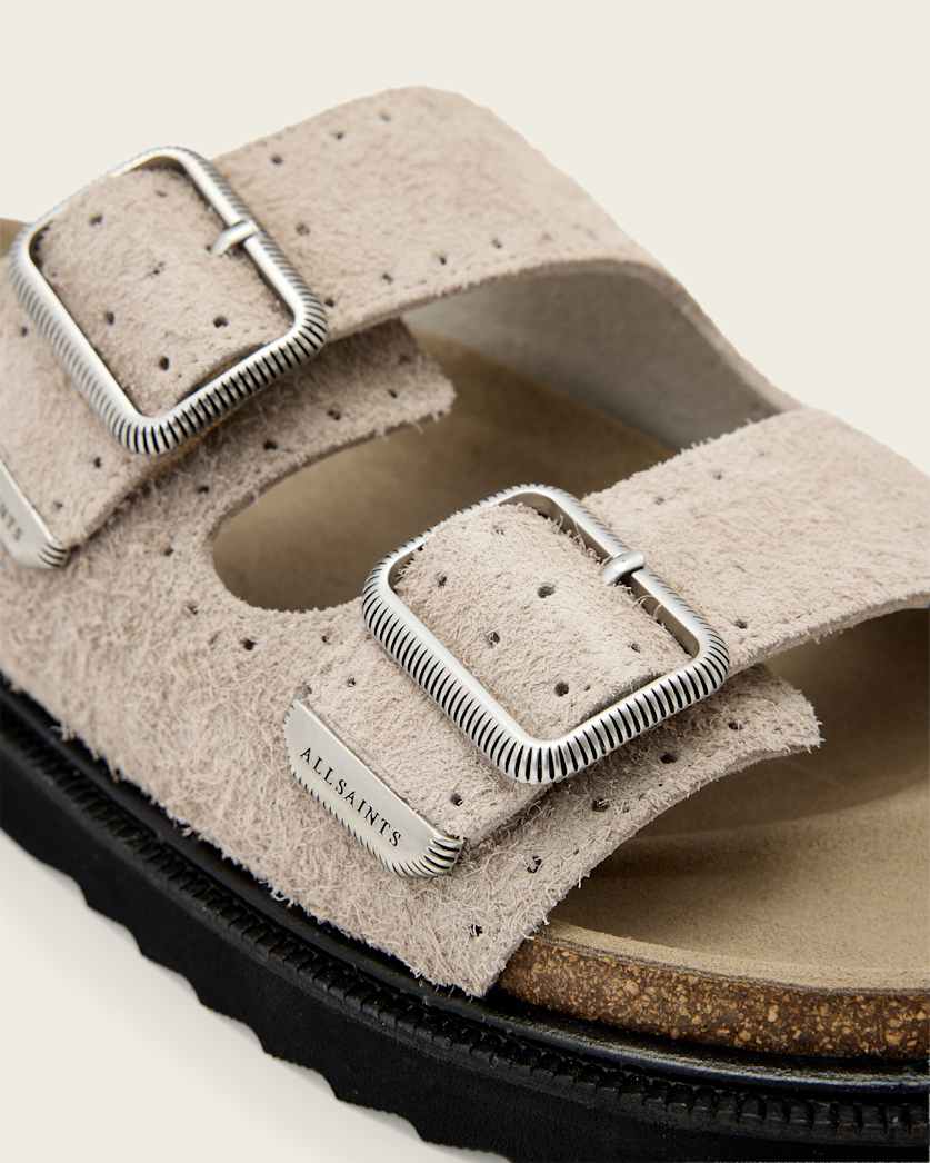Randal Buckled Suede Sandals