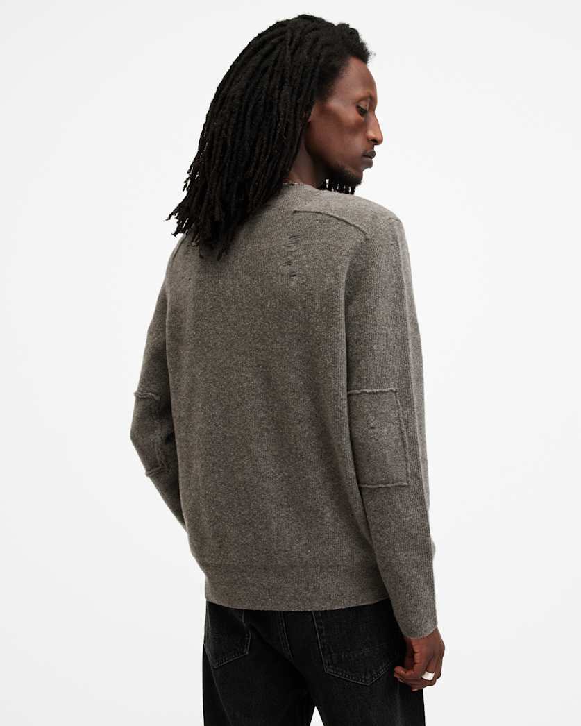 Pointer Crew Neck Distressed Jumper