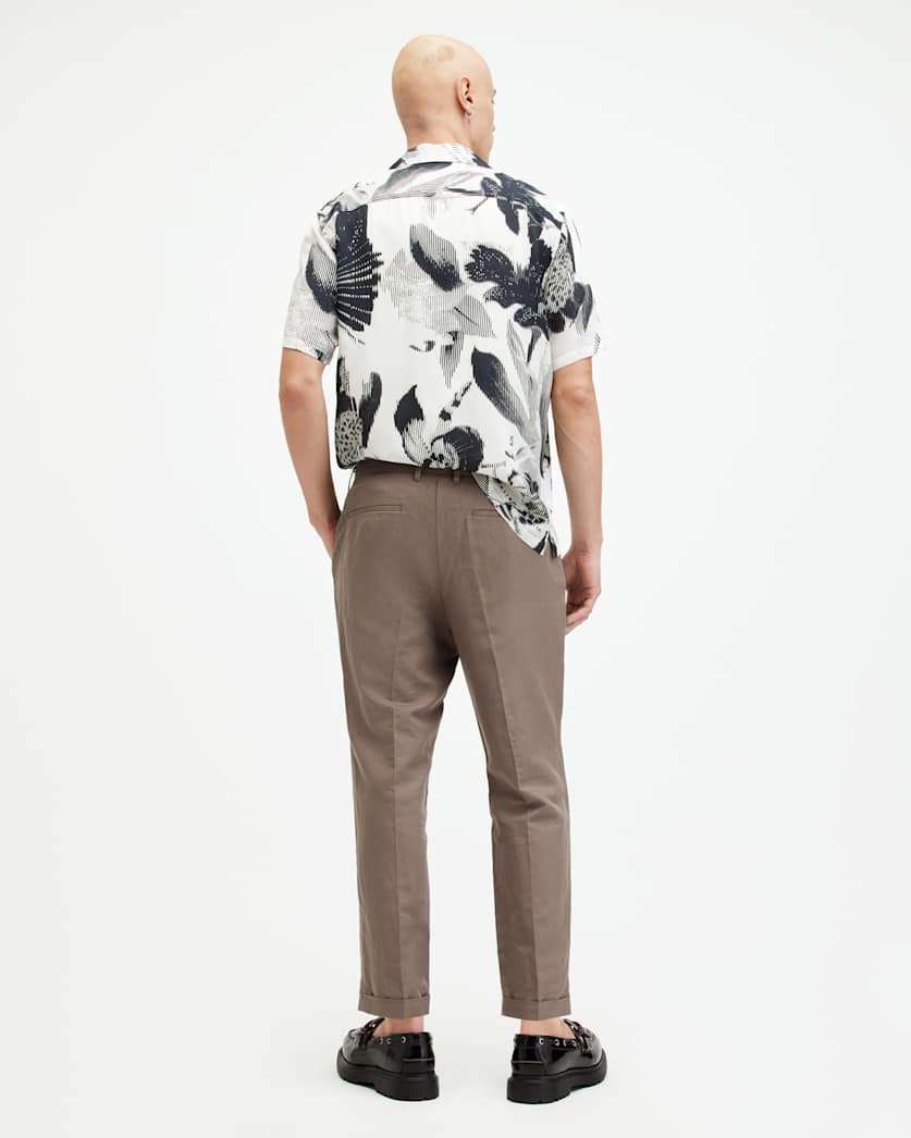 Cross Tallis Linen Blend Slim Trousers