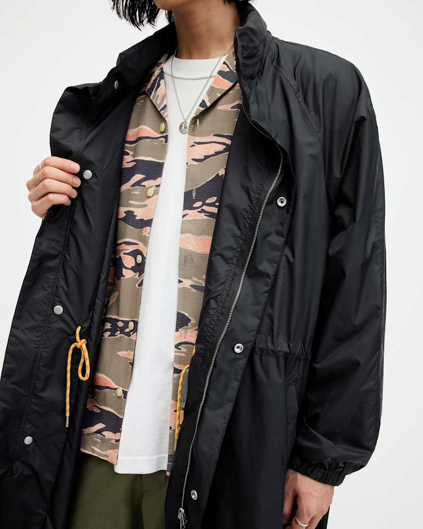 Tierra Lightweight Logo Print Parka Coat
