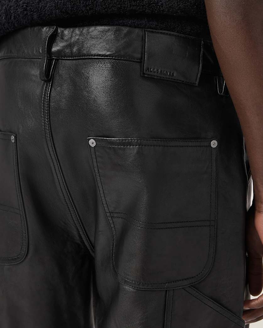 Manto Straight Fit Leather Trousers