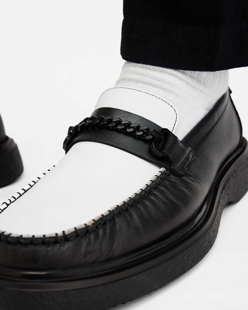 Gibbs Leather Chain Loafers Shoes