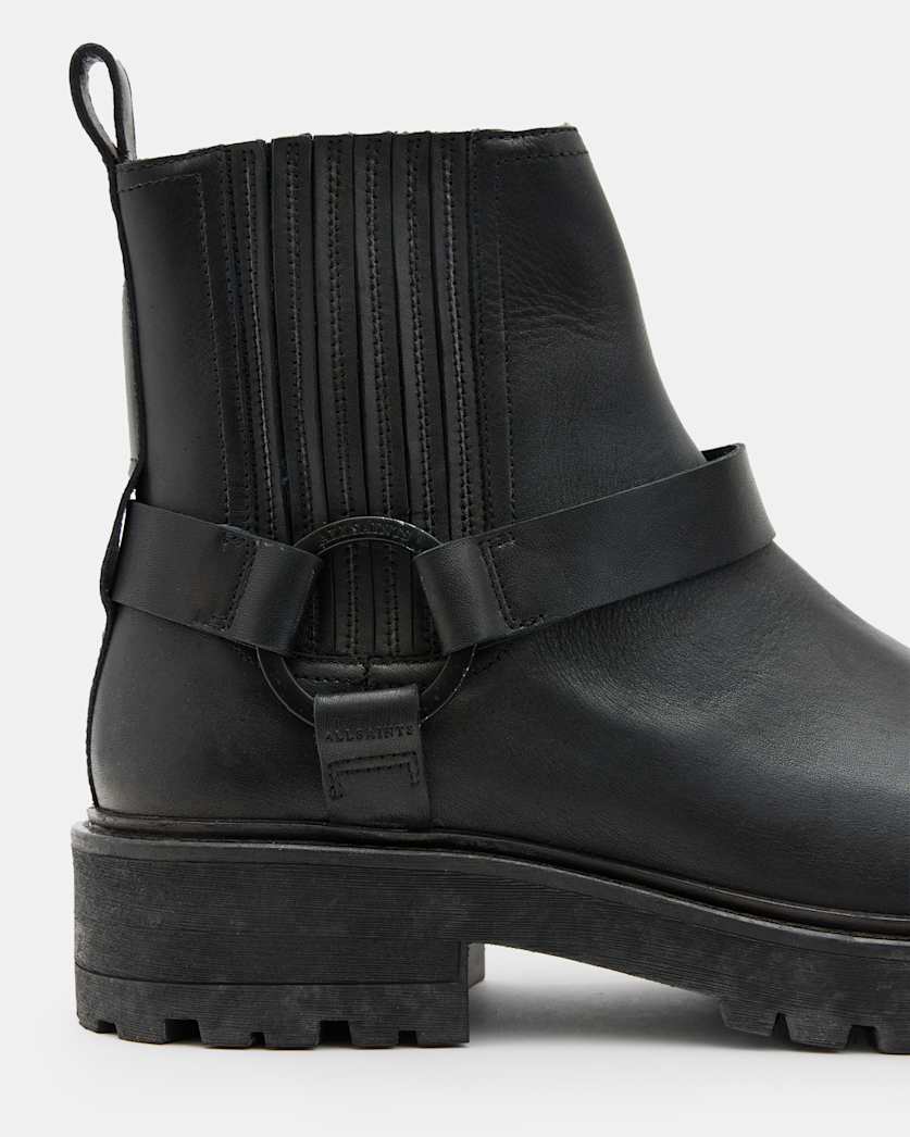 Hank Leather Biker Boots