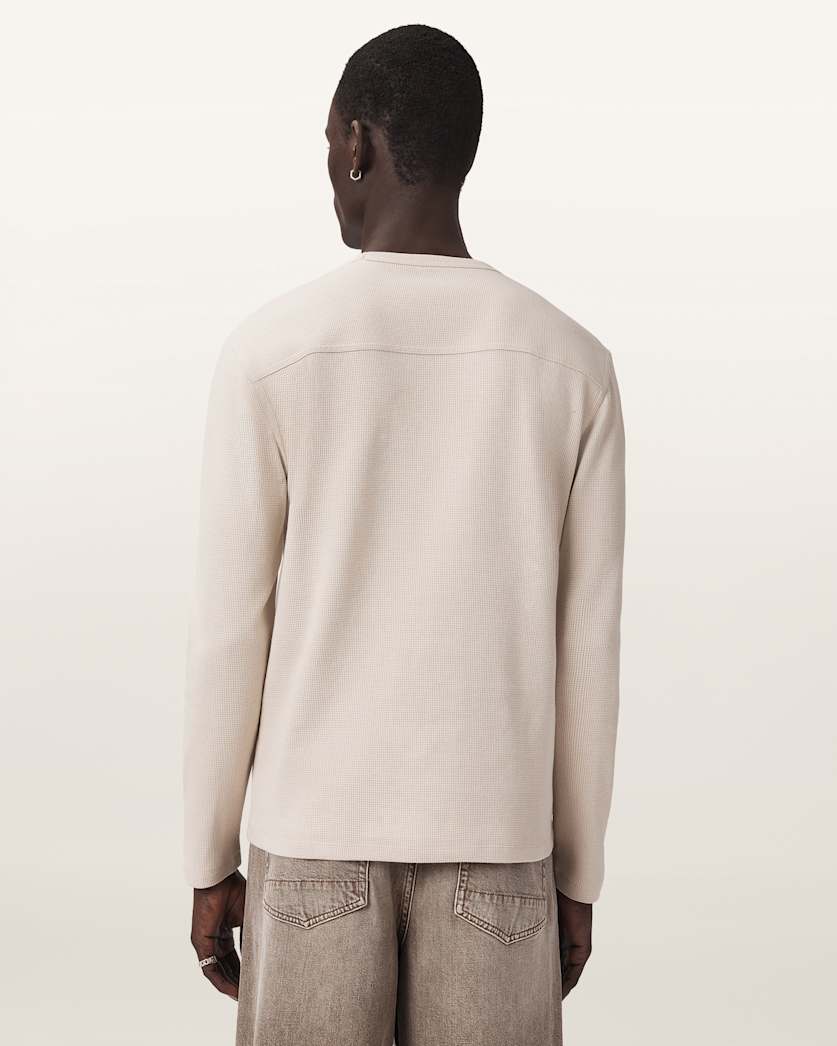 Ellis Waffle Texture Long Sleeve Crew