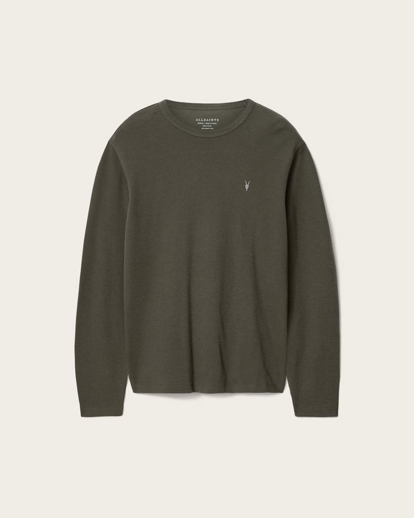 Ellis Waffle Texture Long Sleeve Crew