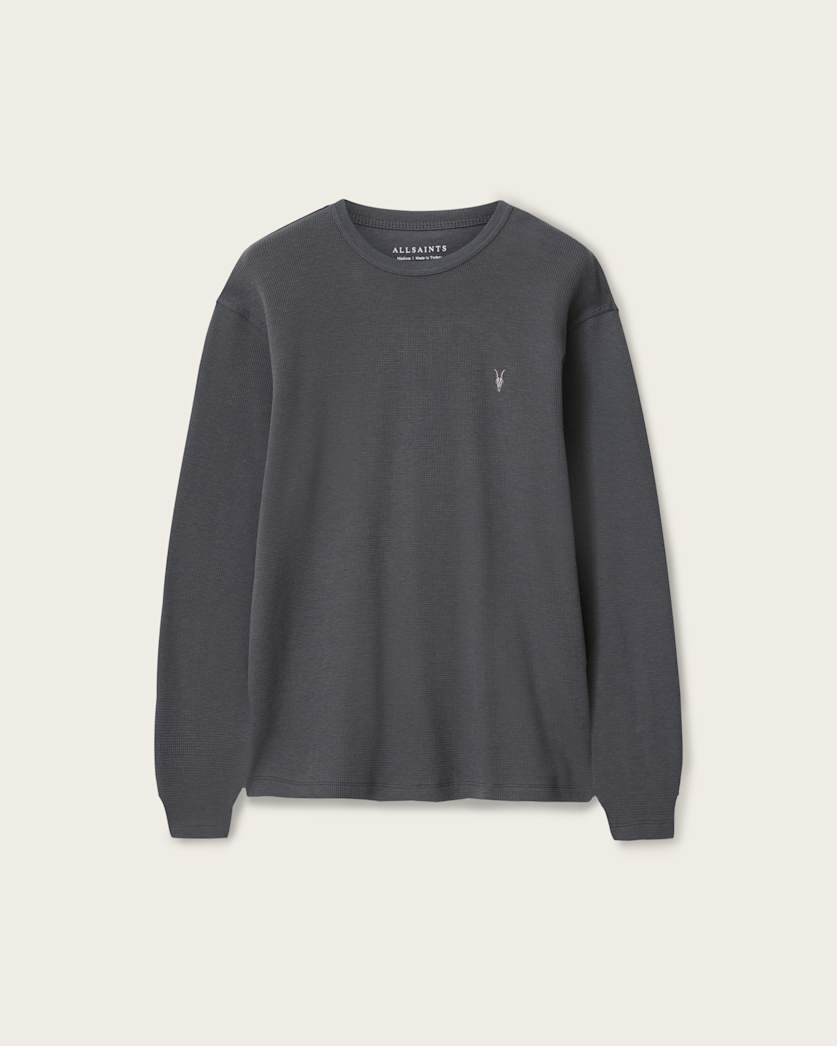 Ellis Waffle Texture Long Sleeve Crew