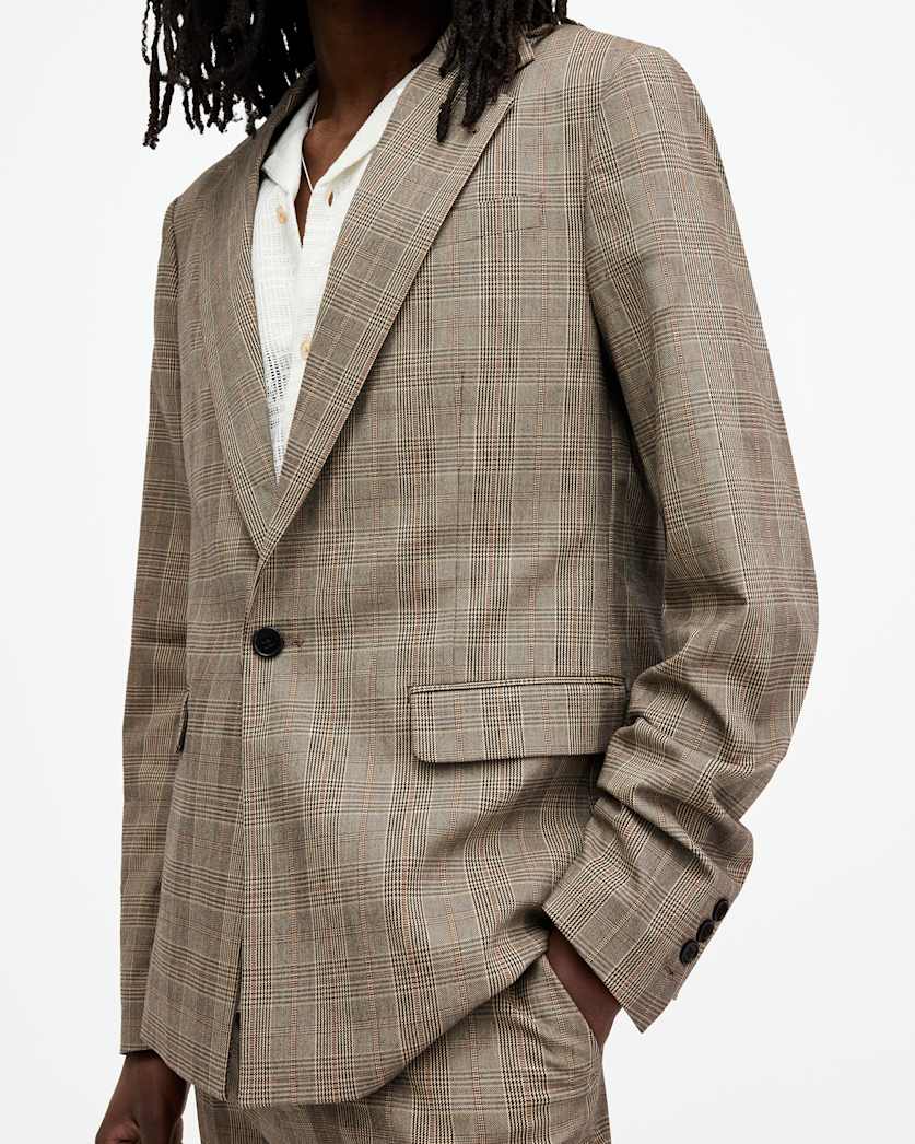 Maffrett Checked Skinny Fit Blazer