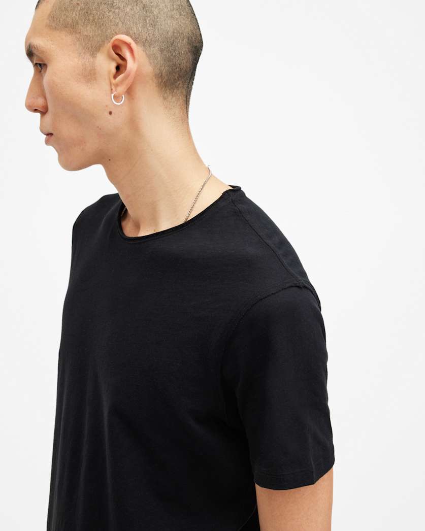 Figure Crew Neck Raw Edge T-Shirt