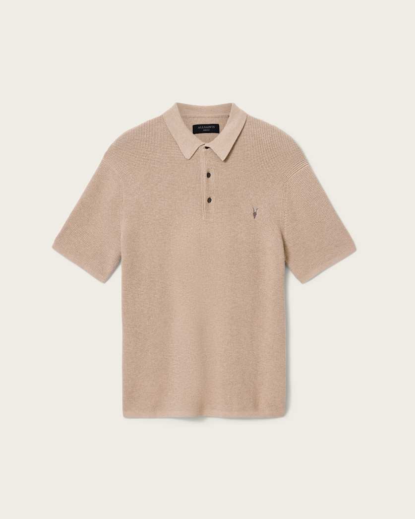 Aspen Waffle Texture Ramskull Polo Shirt