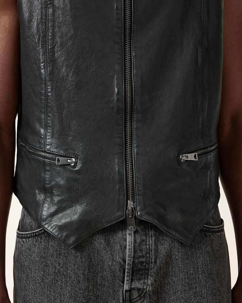 Davies Leather Waistcoat