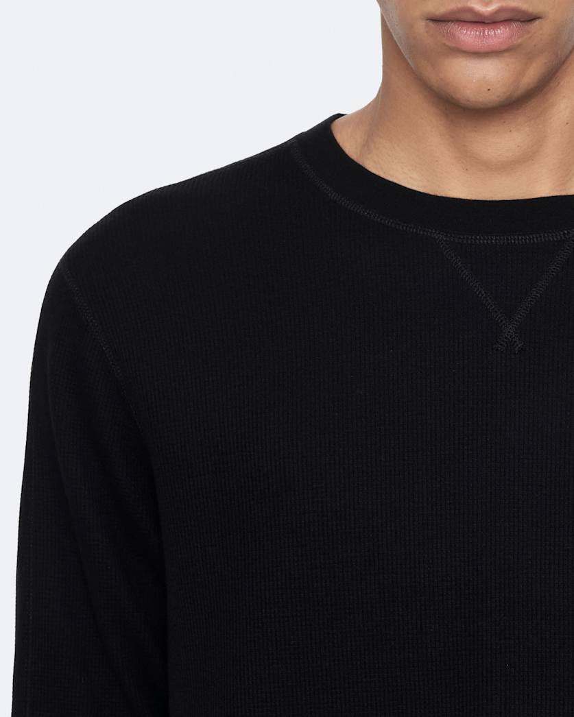 Isaac Waffle-Knit Long-Sleeve T-Shirt
