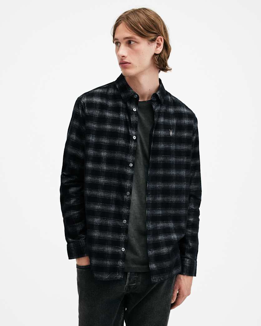 Kink Corduroy Checked Relaxed Fit Shirt