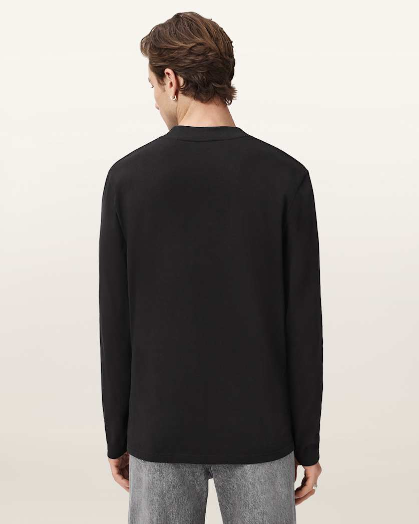 Nero Mock Neck Relaxed Fit T-Shirt