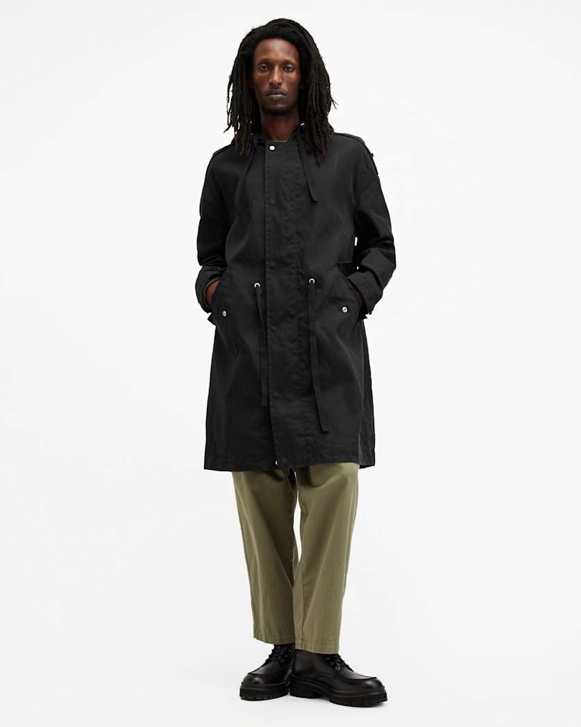 Birdman Hooded Oversized Parka Coat