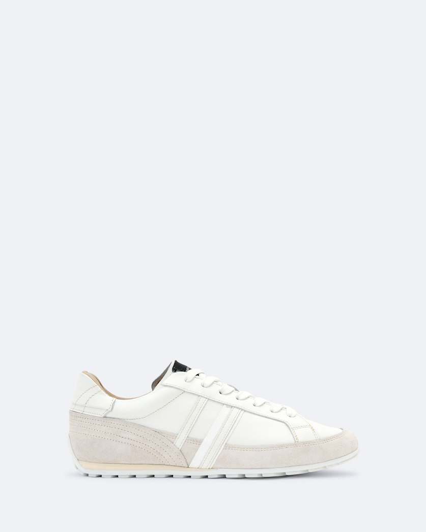 Liam Leather And Suede Low-Top Trainers