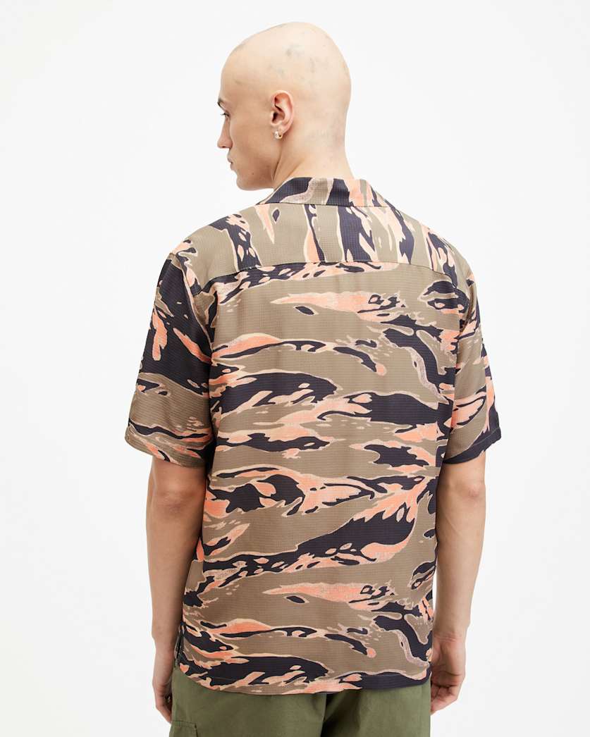 Solar Camouflage Print Relaxed Fit Shirt