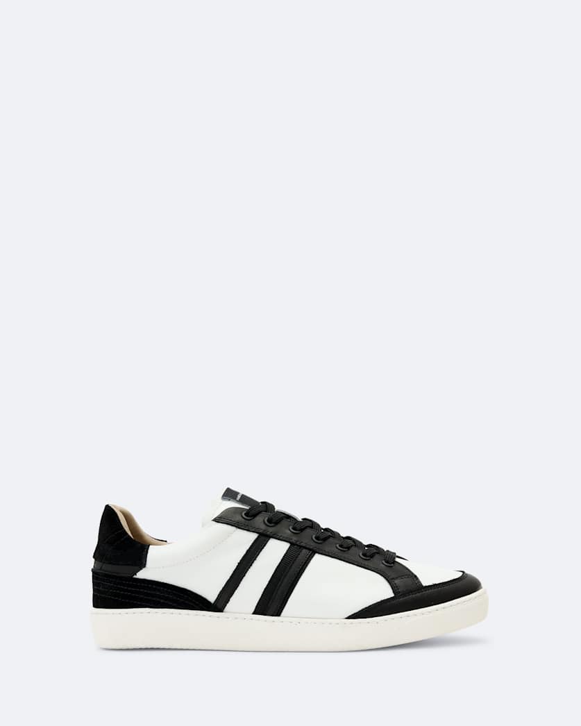 Sheer Contrast Leather Trainers