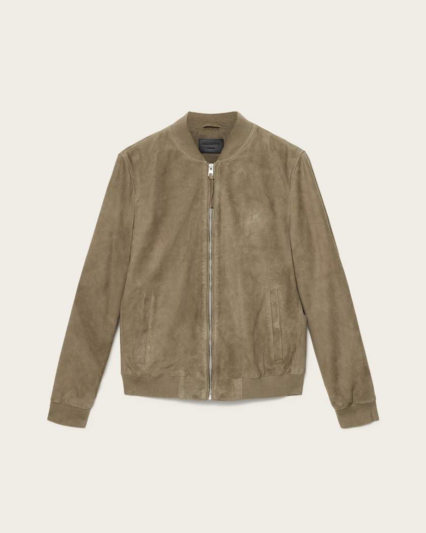 Morten Relaxed Fit Suede Bomber Jacket