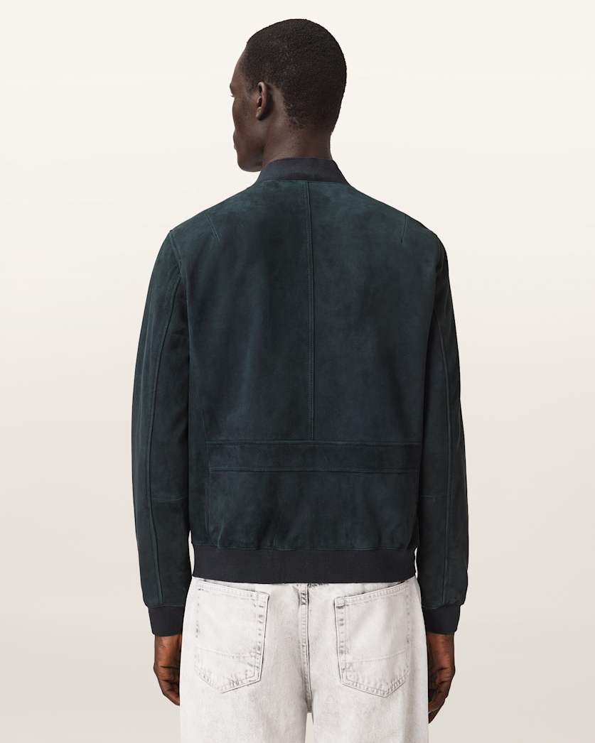 Morton Relaxed Fit Suede Bomber Jacket
