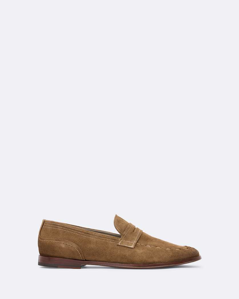 Jules Hand-Stitched Suede Loafers
