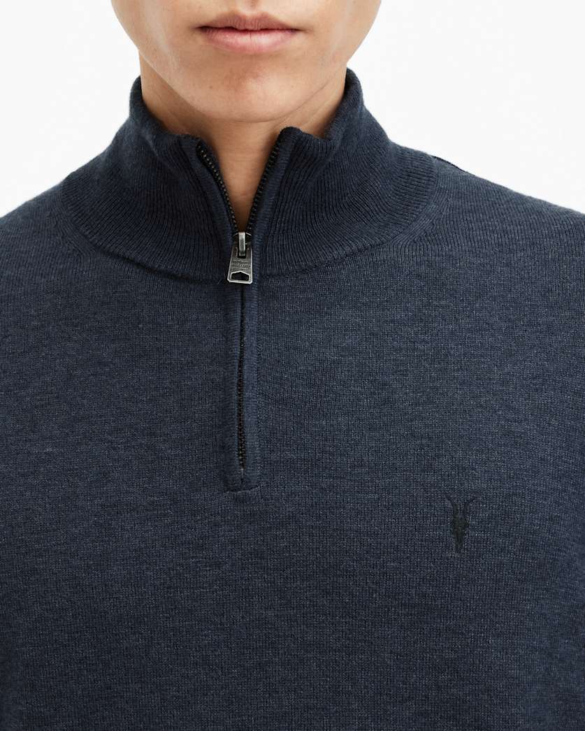 Kilburn Zip Funnel Neck Ramskull Jumper