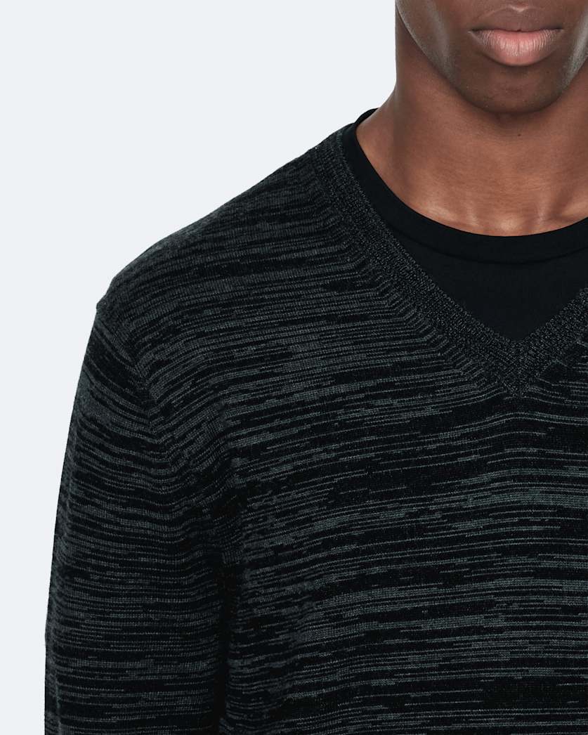 V-neck merino wool jumper