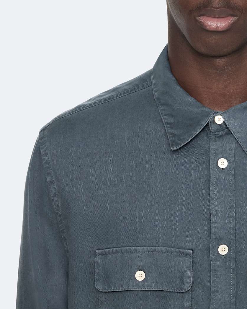 Regular-fit tencel shirt with pockets
