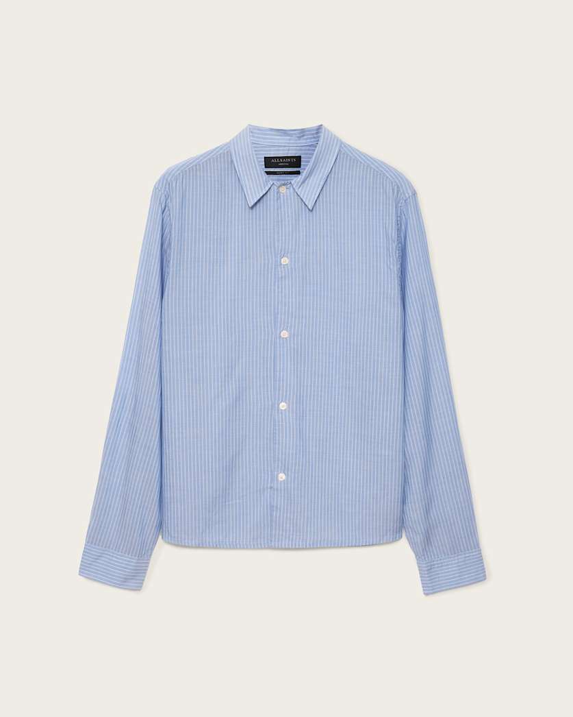 Furrow Long Sleeve Boxy Striped Shirt