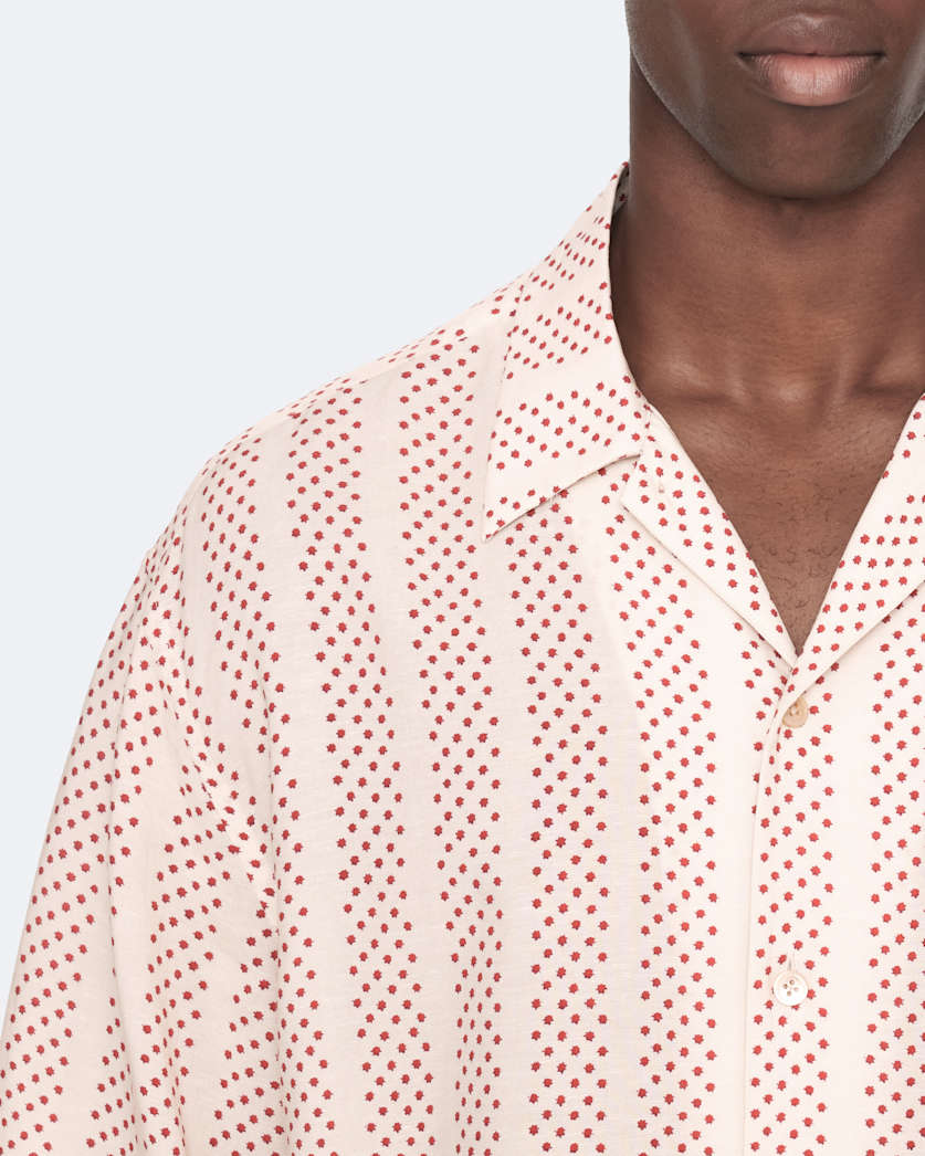 Polka-dot short sleeve shirt