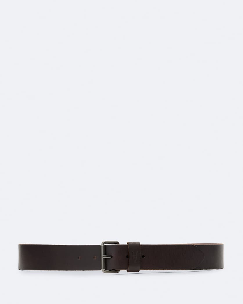 Dunston Roller-Buckle Leather Belt