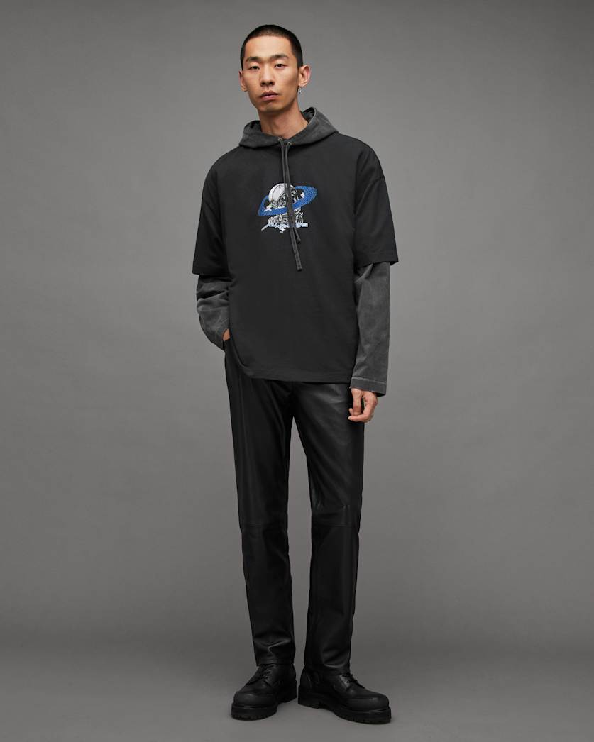 Saturn Alien Graphic Oversized T-Shirt