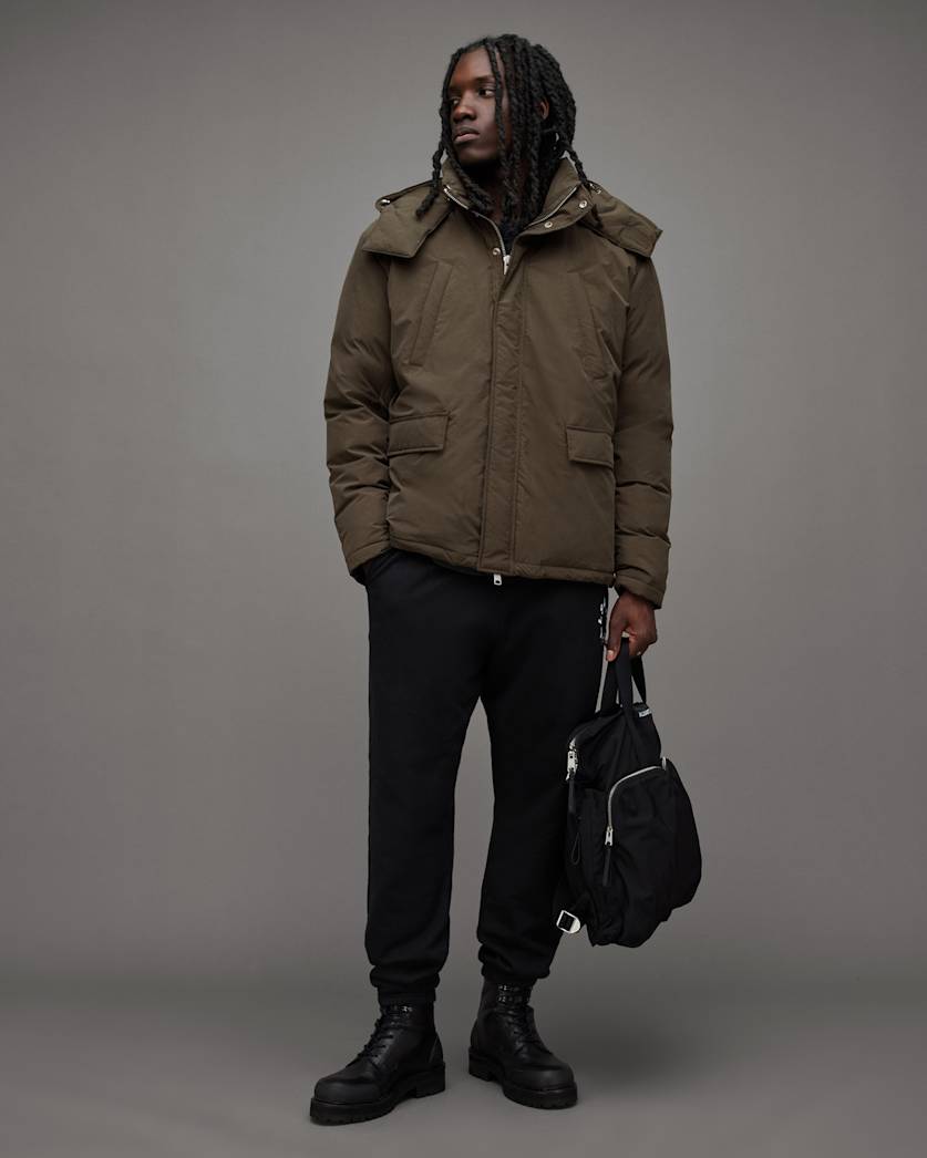 Chalk Hooded Relaxed Fit Jacket