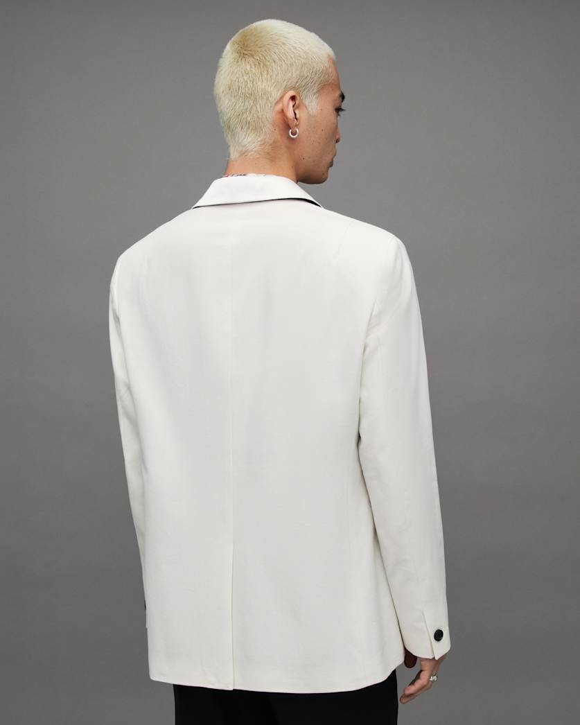 Canis Satin Trim Relaxed Fit Blazer