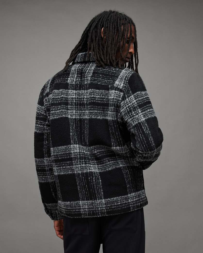 Phoenix Checked Zip Relaxed Fit Jacket