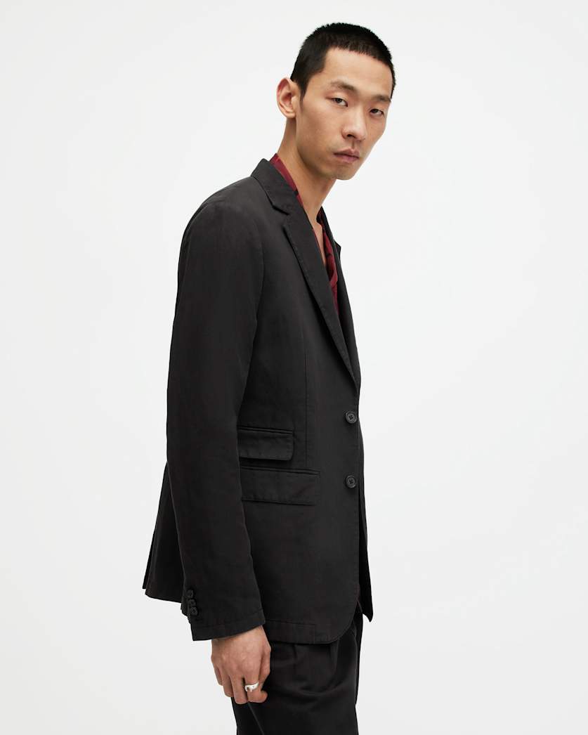 Sainte Linen Blend Garment Washed Blazer