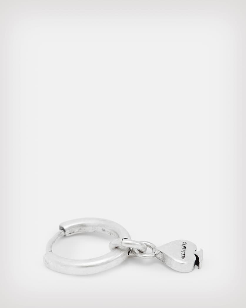 Spade Sterling Silver Hoop Earring