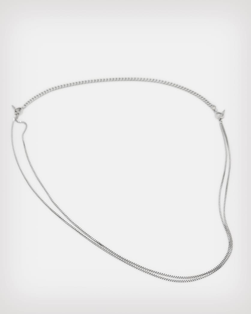 Dino 2-In-1 Chain Sterling Silver Necklace