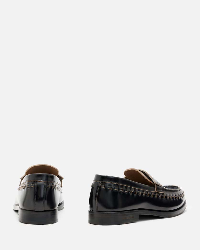 Sammy High Shine Leather Loafers