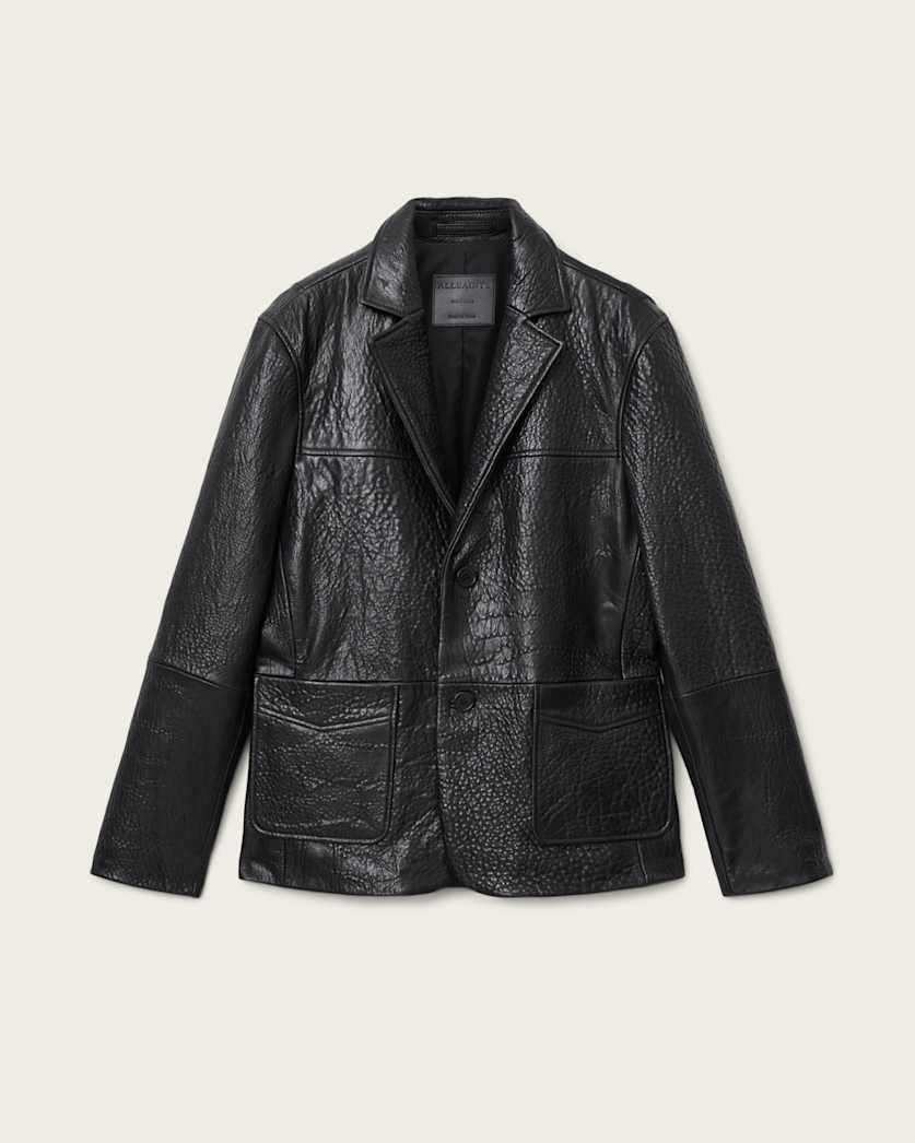 Shadwell Single Breasted Leather Blazer