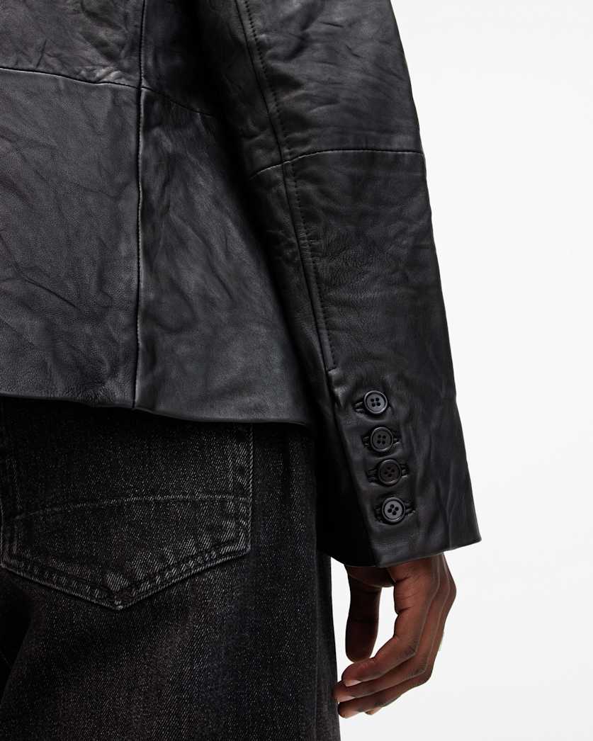 Andrius Leather Blazer