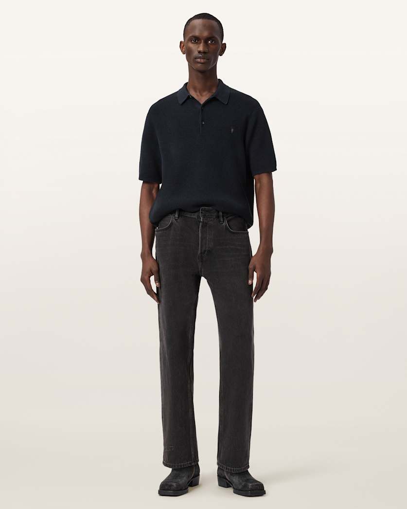 Aspen Waffle Texture Ramskull Polo Shirt