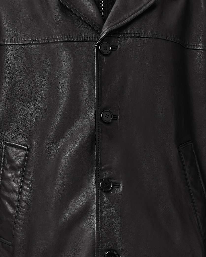 Bradwell Boxy Leather Coat