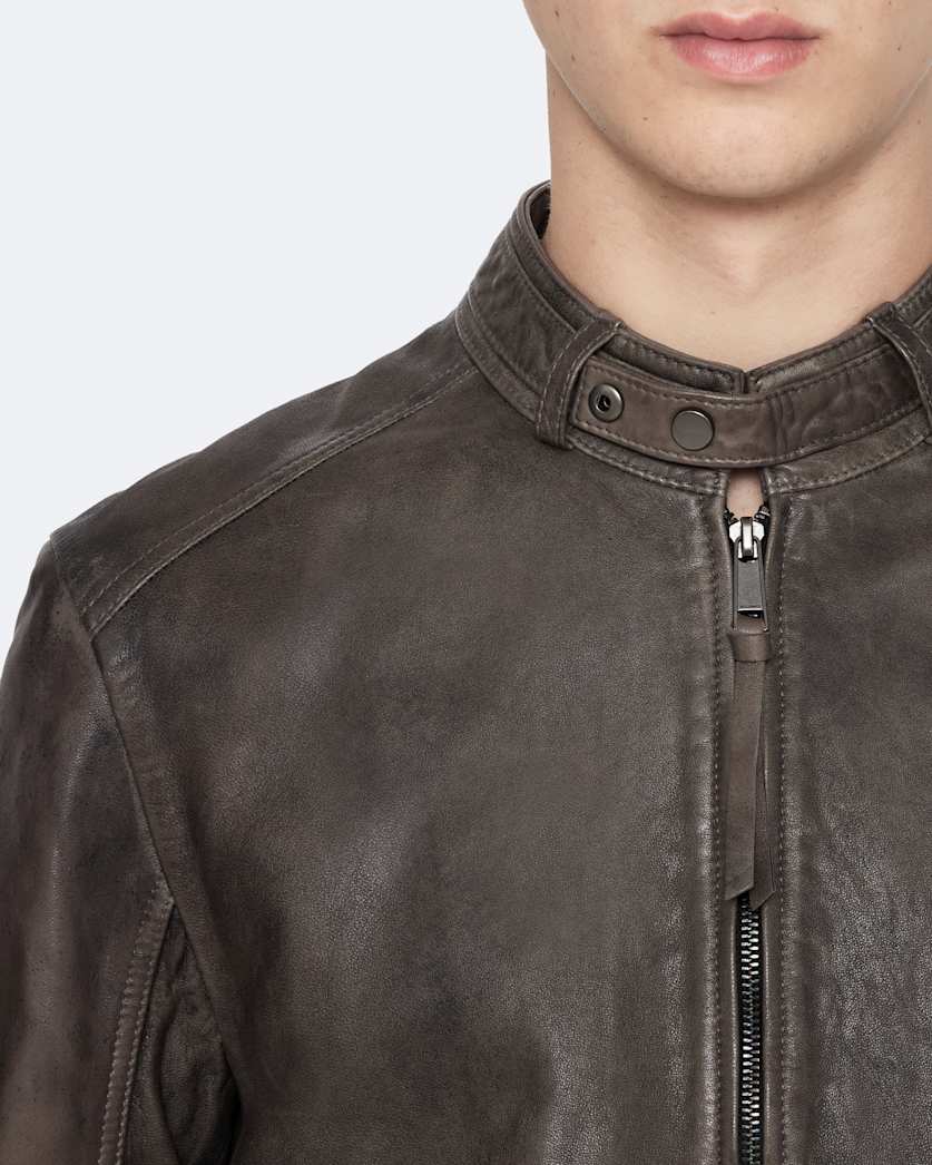 Cora slim fit leather jacket