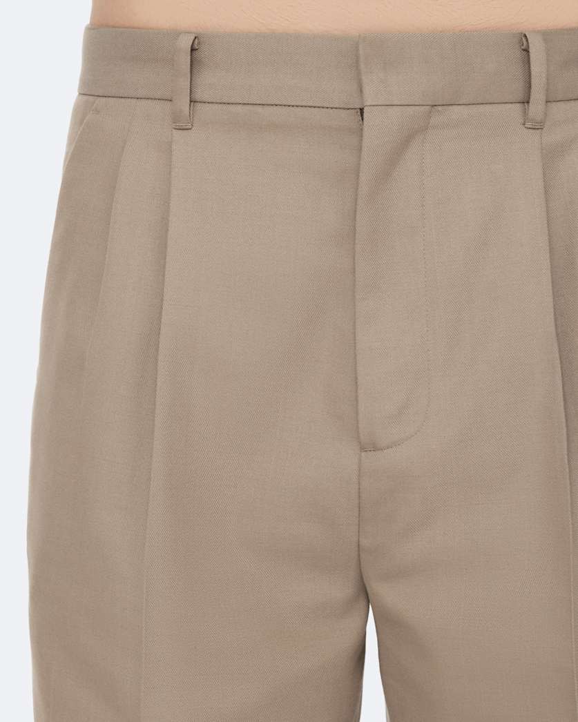 Ware Straight-Fit Double-Pleat Trousers
