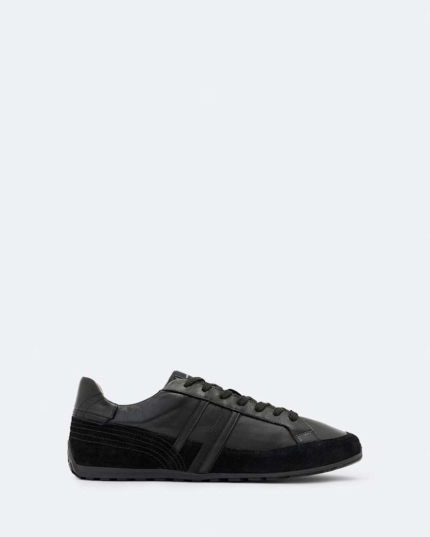Liam Leather And Suede Low-Top Trainers